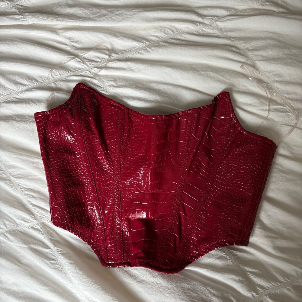 Red corset top